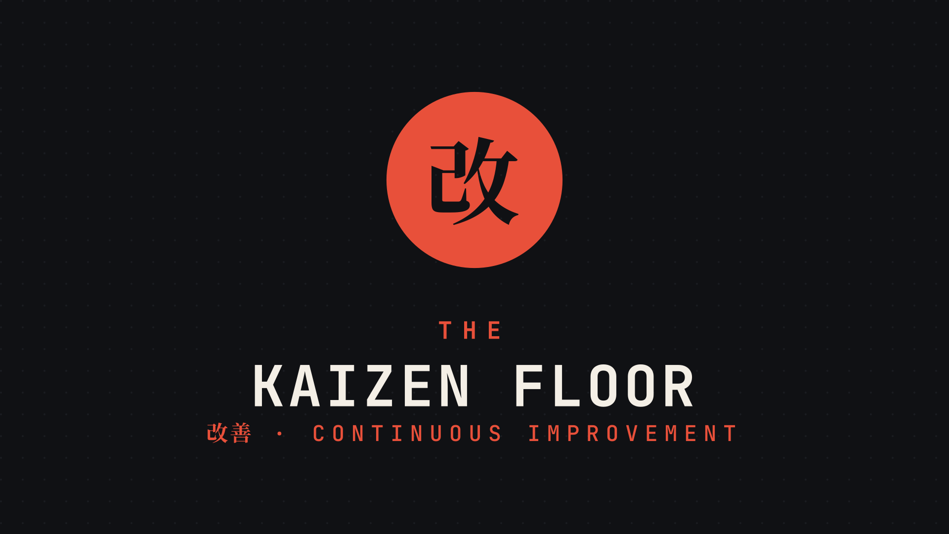 The Kaizen Floor banner